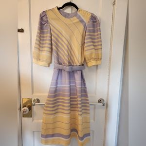 💛80's Yellow and Gray Dress💛